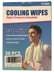 30 Pack Disposable Cooling Wipes Individually Wrapped | No Rinse Cooling Towels