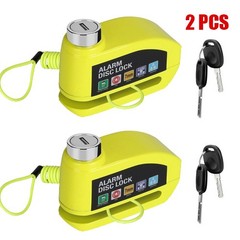 2X Motorcycle Bicycle Anti-theft Wheel Disc Brake Lock Security Alarm Waterproof