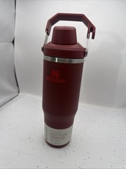 IceFlow Tumbler 30 oz Cranberry Fast Flow Lid Handle Stainless Steel Vacuum NEW