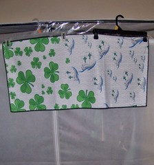 NEW AHEAD Polyester Golf Towel TRALEE GOLF LINKS IRELAND Green White Blue Celtic