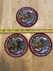 1983 Pennsylvania Game Commission WTFW Otter patches qty 3 original irregular..