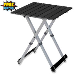GCI Outdoor Compact Camp Table 20 Folding Aluminum Camping Tailgate Table Black