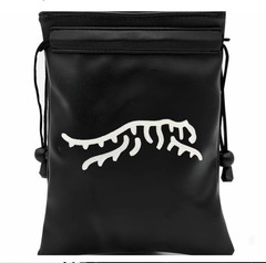 Red Tiger Black Drawstring Pouch Carry Storage Bag w/ White Logo 8.66” x 6.29”