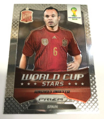 2014 WORLD CUP PRIZM SOCCER CARD WORLD CUP STARS BASE CHASE #30 ANDRES INIESTA