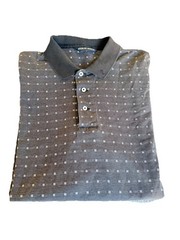 VTG Polo Golf Ralph Lauren Short Sleeve Shirt Mens XL Pima Cotton Black Print