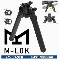 Adjustable Rifle Bipod fit for Mlok Rail Mount Bipod Aluminum Polymer US Stock