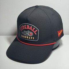🔥NEW Breezy Golf Black Fireball Fairways Rope Hat
