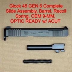 Glock 45 Gen 6 A-CUT OEM Complete Slide Assembly 9mm Aimpoint Ready NEW