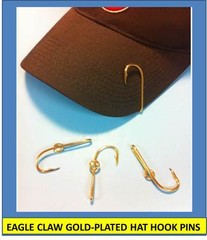 [1] EAGLE CLAW ORIGINAL GOLD-PLATED FISH HOOK HAT PIN/MONEY CLIP – GREAT $$$