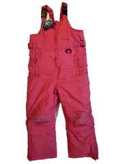 Arctic Hero Snow Bibs Coverall Girls 6-8 Pink Machine Washable Zipper Pockets