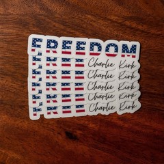 Freedom Sticker American Flag – Charlie Kirk Inspirational – Freedom Of Speech