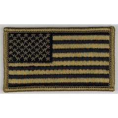 American Flag Patch; Subdued Coyote Brown OCP; Hook Fastener Tactical Patch