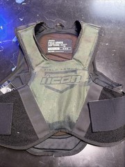 Icon Field Armor Softcore Chest & Back Protector XL-2X Black Adjustable