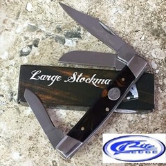 Large 4″ Stockman 3 Blade Folding Pocket Knife Black Pearl Handles – 71-BK
