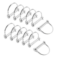 12 PCS Wire Lock Pins, 1/4″×22/5″ ZincPlated Safety Coupler Pins Arch Shaft L…
