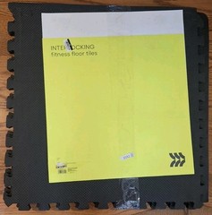 ALL IN MOTION INTERLOCKING FLOOR TILES, 4 Squares,24″ X 24″ X 3/4″ – BLACK, Open