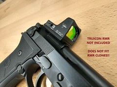 RMR HOLOSUN C RED DOT SIGHT MOUNT PLATE FOR BERETTA 92X RDO, MADE IN USA