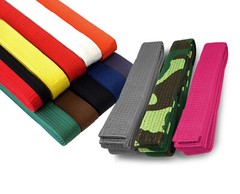 NEW Martial Arts 1.5″ Wide Karate Taekwondo Judo Double Wrap Solid Color Belts