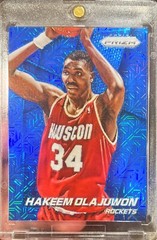 2014-15 Panini Prizm Hakeem Olajuwon Blue Mojo Prizm Card #153