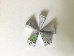 25PCS. 5OZ PYRAMID SINKERS, LEAD, WEIGHTS, FISHING, FREE SHIPPING