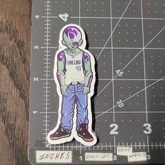 Dragon Ball Frieza Basketball Humor Sticker For Guitar Laptop Skateboard Mat101