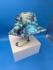 Kryptek Boonie Hat OSFM Aqua Teal Camouflage Bucket Cap Adjustable Drawstring