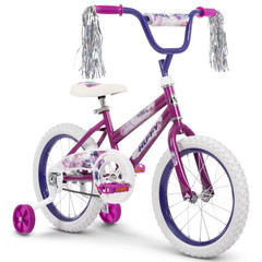 Huffy 16″ Sea Star Kids’ Bike, Fits Riders 42″ – 48″, Purple, Youth, Girls