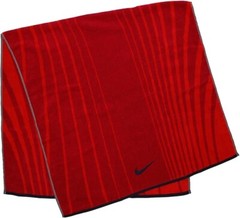 Nike Large Striped Jacquard Towel Sports Gym Yoga Golf 47″x20″ Red NEW