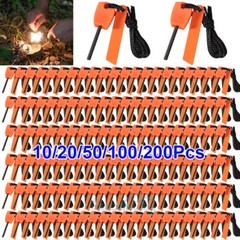 10 20 50 200 100 Ferro Rod Fire Starter Flint Magnesium Striker Survival Camping