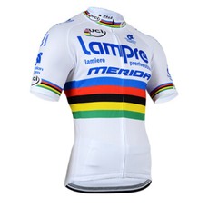 White Men Cycling Jersey Bike Bib Shorts Set Team Riding Clothing Sports Outfits