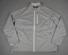 Carnoustie Golf Jacket Mens XL Gray White Plaid Windbreaker Performance Full Zip