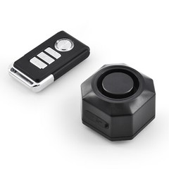 Motorcycle Bike Alarm Wireless Anti-Theft Vibration USB Rechargeable with Remote