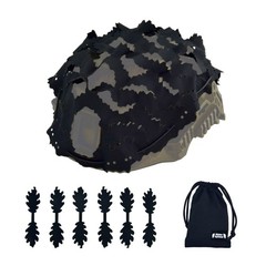 Ghille Camouflage Bionic Camo Helmet Cover, Irregular Laser Cutting
