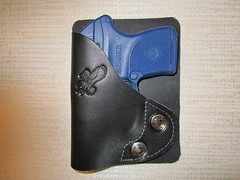 Fits Ruger lcp,Keltec p3at,Kahr p380,Taurus tcp,db 380, leather wallet holster