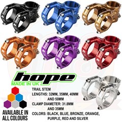 Hope Trail Stem 32, 35, 40, 50mm Length 31.8mm 35mm Bar – All options – New