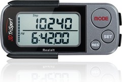 Realalt 3DTriSport Walking 3D Pedometer Step Counter Calorie Tracker w/ Clip
