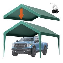 VEVOR Carport Replacement Canopy Cover 10×20 ft UV-Resistant Frame Not Included