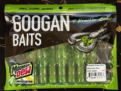 Mountain Dew Googan Baits 🎣Krackin’ Craw Limited Edition 4″ (7PK) 🪝QTY 🎁