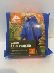 Ozark Trail Youth Rain Poncho New Outdoor Equipment One Size Fits Most