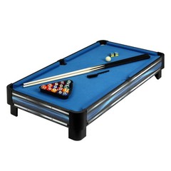 Hathaway Breakout 40-In Tabletop Billiards Set For Dining Or Game Blue Pool