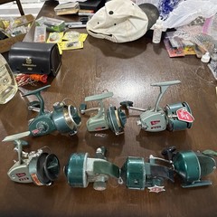 Seven Different Vintage Heddon Fishing Reels 110,120,150,204,235,282,290