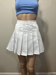 NWT! «Mamba Jeans» Cotton/Polyester White Pleated Tennis Skirt Large