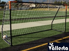 Vallerta Premier 12 X 6 FT. Regulation Size Soccer Goal (Black/Orange)