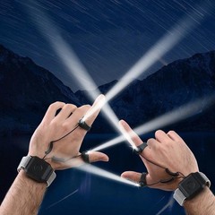 LED Rechargeable Flashlight Gloves for Men Finger Light Hands-free Gadget