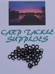 MATT BLACK SOLID RINGS 3.7MM (10 Per Pack) CARP FISHING