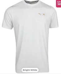 PUMA Golf Men’s Bright White X PTC Palm T-Shirt Medium