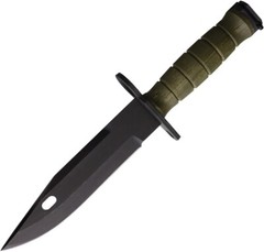 Ontario M-9 Combat 7″ 420 Stainles OD Green GFN Steel Guard Fixed Knife 6221