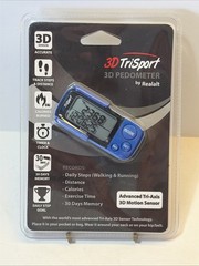3D Trisport Pedometer By Realalt RTS01 Blue Open Box