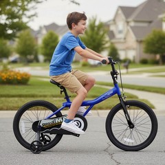 Kids Bike 18 Inch Bicycle for Children w/Removable Training Wheels Dual Brakes