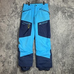 Marmot Ski Salopettes Mens XL Blue Nylon Twill Zip Pockets Colorblock Snowboard